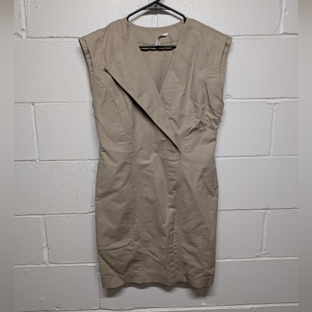 Derek Lam 10 Crosby Tan Sleeveless Shift Mini Dress Size 8